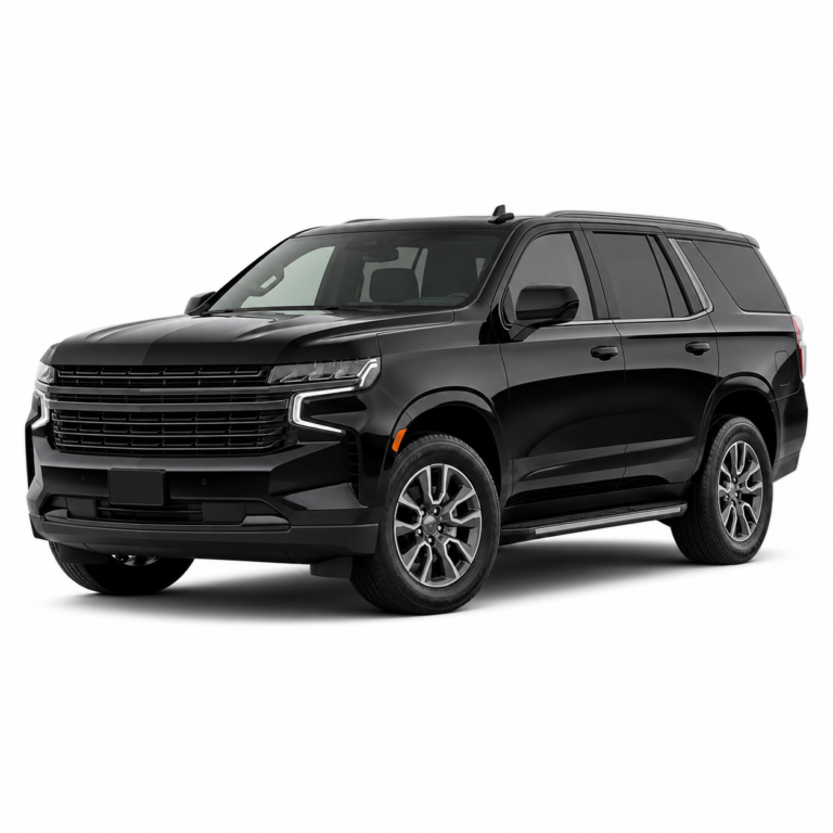 Black Chevrolet Tahoe 2020+ on a white background — vehicle illustration