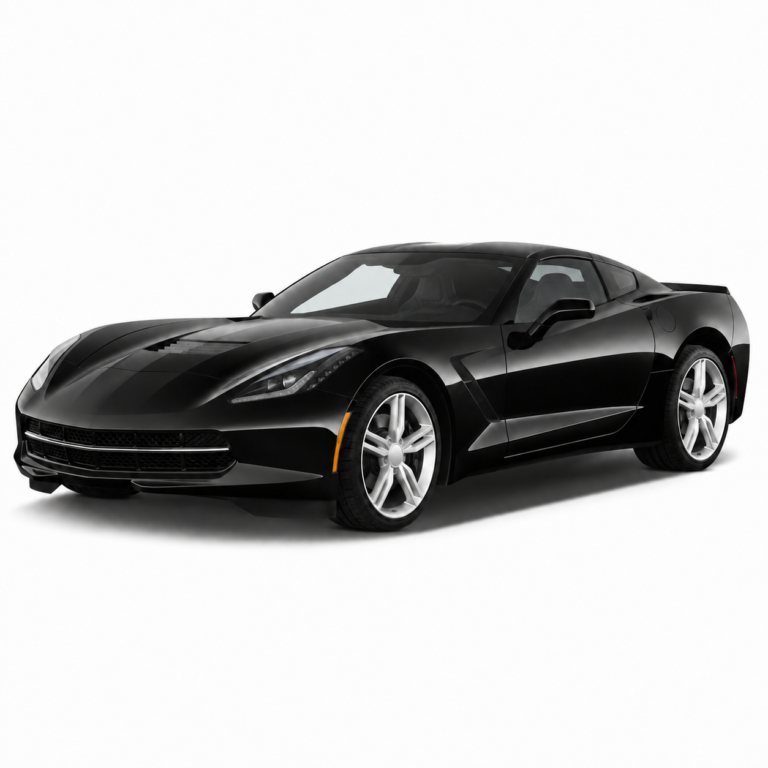 Black Chevrolet Corvette C7 on a white background — vehicle illustration