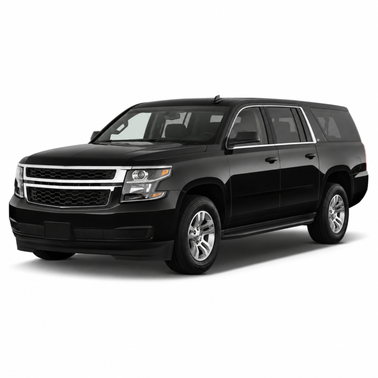 Black Chevrolet Suburban 2014–2020 on a white background — vehicle illustration