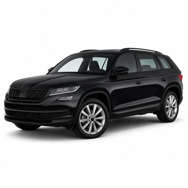 Black Skoda Kodiaq on a white background — vehicle illustration