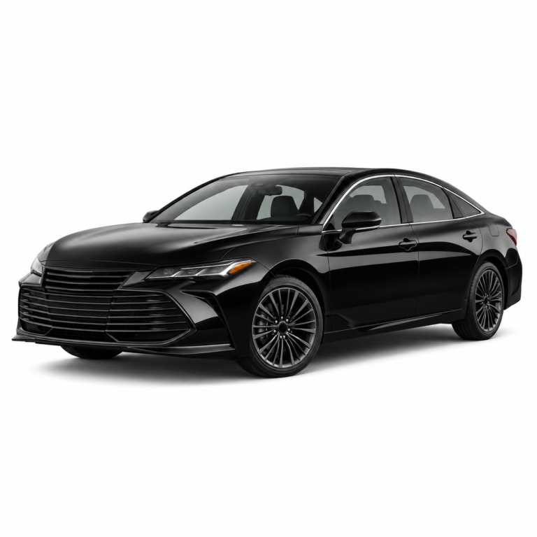 Black Toyota Avalon on a white background — vehicle illustration