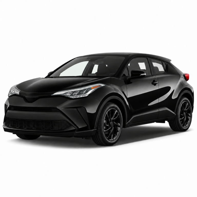 Black Toyota C-HR 1st Gen on a white background — vehicle illustration