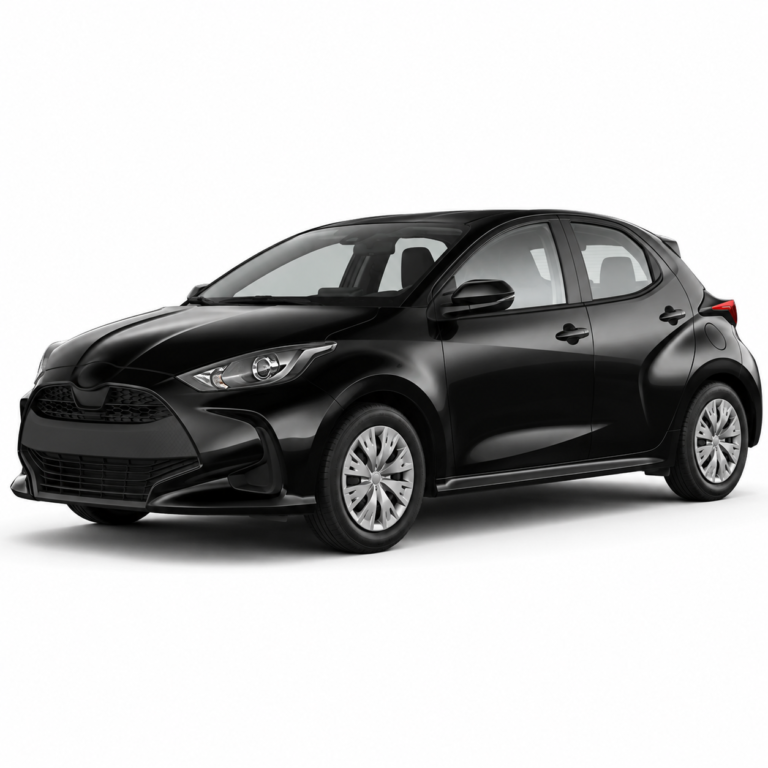 Black Toyota Yaris XP21 / Yaris Cross on a white background — vehicle illustration
