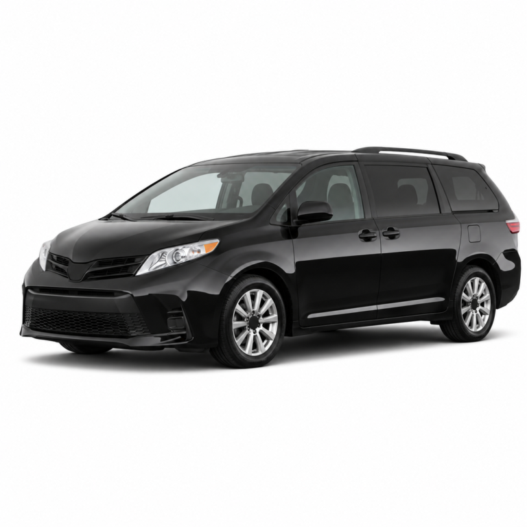 Black Toyota Sienna 3rd Gen on a white background — vehicle illustration