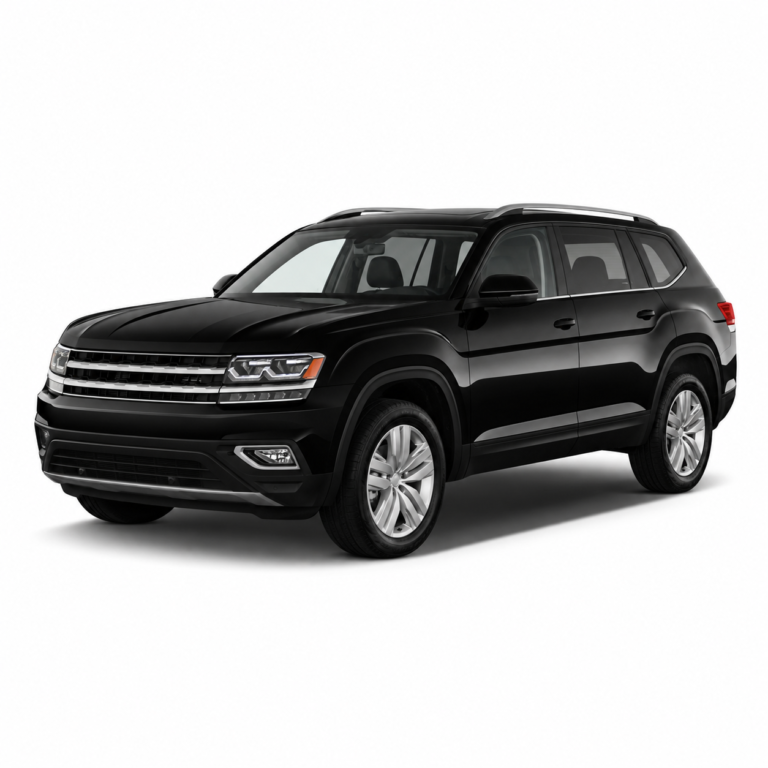 Black Volkswagen Teramont / Teramont X on a white background — vehicle illustration