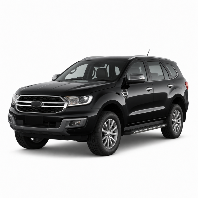 Black Ford Everest 2nd Gen on a white background — vehicle illustration