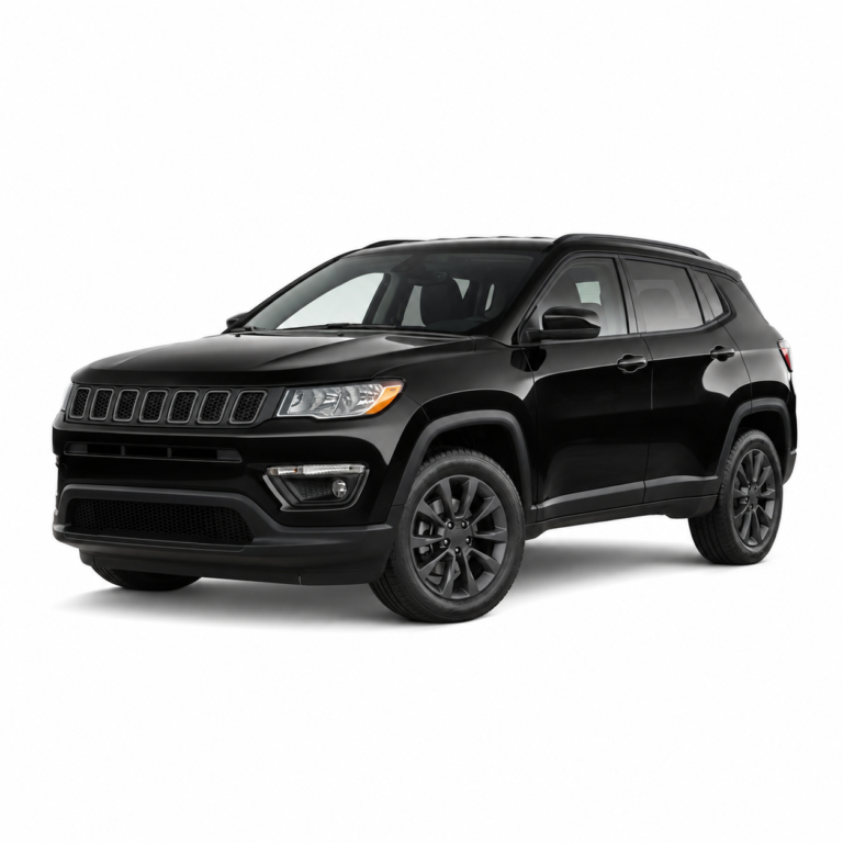 Black Jeep Compass on a white background — vehicle illustration