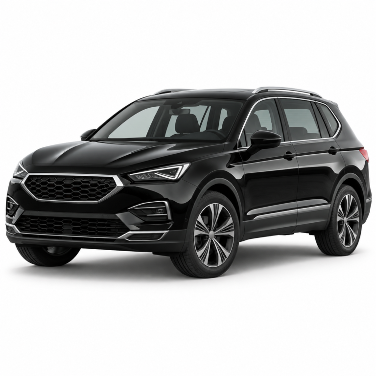 Black SEAT Tarraco on a white background — vehicle illustration